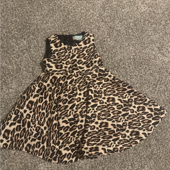 Other - Vintage Couture Leopard Print Sleeveless Kids Dress